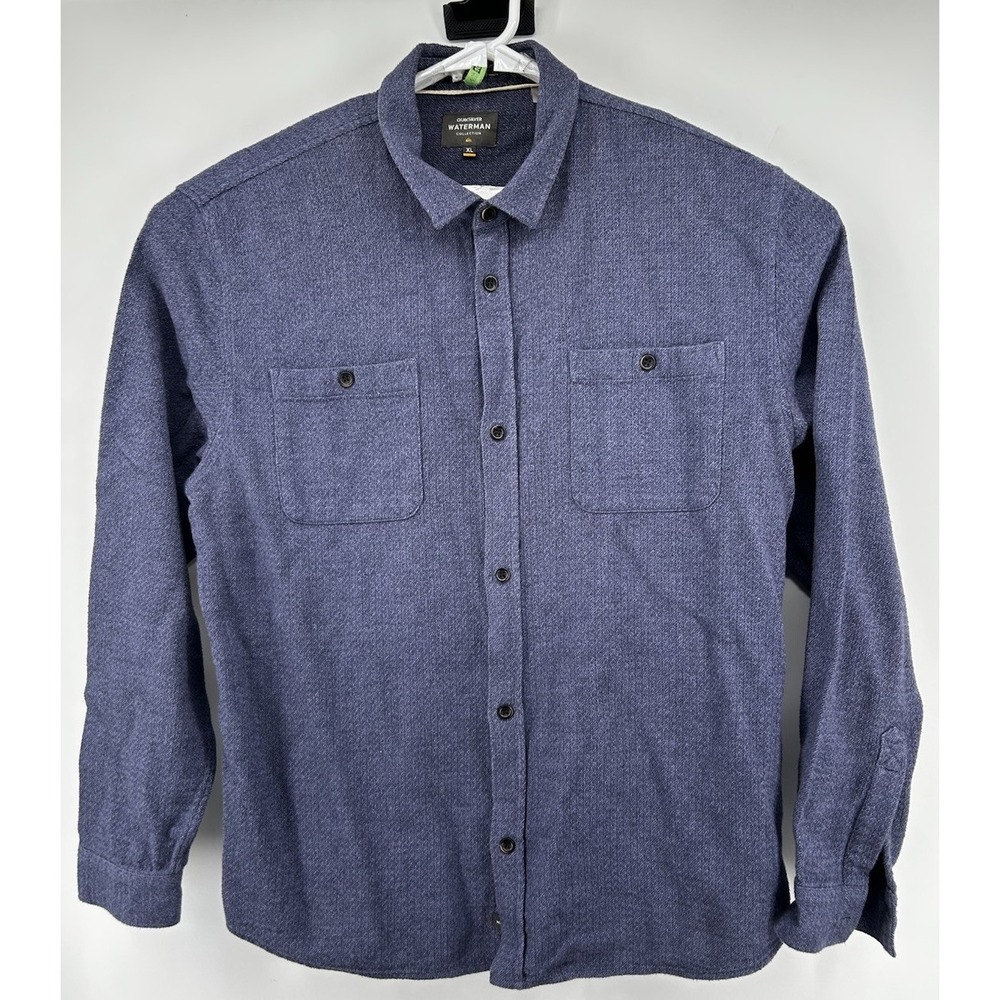 Quicksilver Waterman Collection Regular Fit Front Pocket Button Down Blue XL